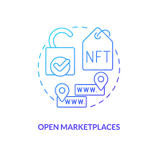 Open Marketplaces Blue Gradient Concept