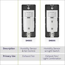 Leviton Light Almond Decora In Wall Humidity Sensor And Fan Control Switch 1 4 Hp Residential Grade Single Pole Dhs05 1lt