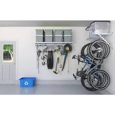 Garage Essentials Two Wall Garage Shelf And Track Storage System