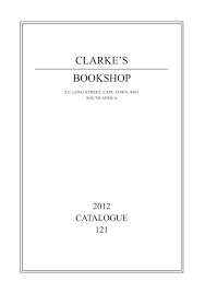 Catalogue 121 Clarke S Book
