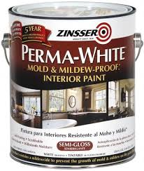 Zinsser Perma White Mold Mildew Proof Interior Paint Semi Gloss 1 Gallon