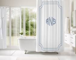 Monogrammed Shower Curtain With Diamond