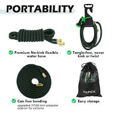3 4 In 50 Ft Expandable Garden Hose Flexible Water Hose With 10 Function Nozzle Durable 3750d Water Hose No Kink