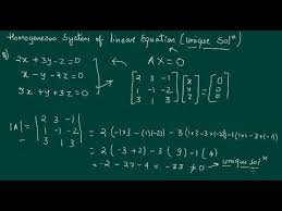 Geneous System Of Linear Equation