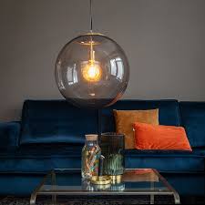 Modern Pendant Lamp Brass With Smoke