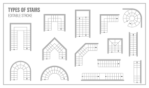 Set Of Stairs For Floor Plan Top View