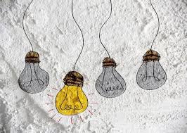 Idea Light Bulb Icon On Wall Free Stock
