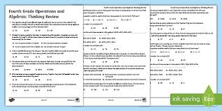 Algebraic Review Algebra Worksheets