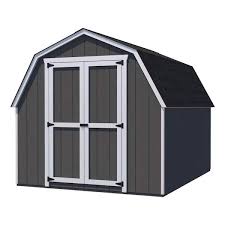 Little Cottage Co 8 X10 Value Gambrel Barn 4 Sidewalls With Floor Outdoor Storage Shed Wood Diy Kit