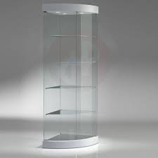 Curved 2 Tall Corner Display Cabinet