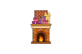Gift Fireplace Icon Graphic