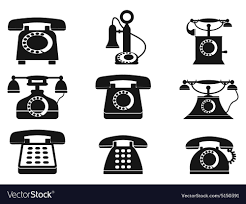 Vintage Telephone Icons Royalty Free