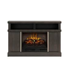 Media Console Wooden Electric Fireplace