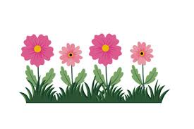 Spring Flowers Garden Flat Icon Graphic