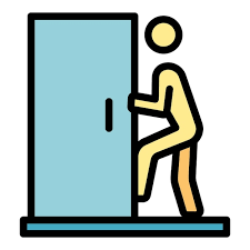 Open Evacuation Door Icon Outline Open