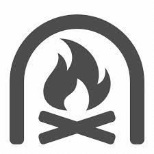 Fire Fireplace Flame Home Logs Icon