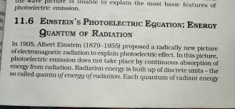 Photoelectric Emission 11 6 Einstein S