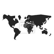 World Map Icon Wall Stickers Digital