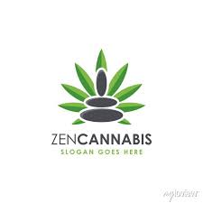 Zen Stone And Cans Leaf Logo Icon