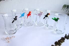 Bird Figure Turkish Tea Cup Tea Glass