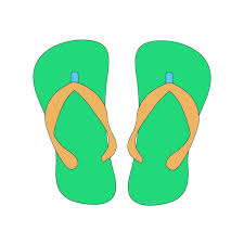 Beach Slippers Sandals Doodle Icon