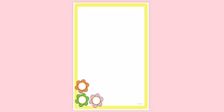 Easy Flower Page Border Page Borders