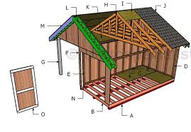 16x16 Shed With Porch Plans Digital