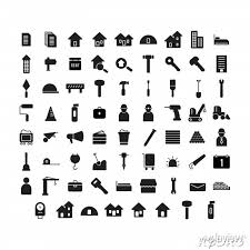 Construction Solid Icon Set Included