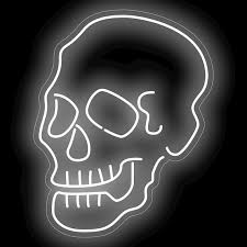 Skull 21x16in Neon Sign Aesthetic