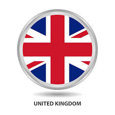 United Kingdom Round Flag Design
