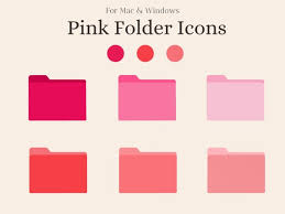Pink Desktop Folder Icons Aesthetic