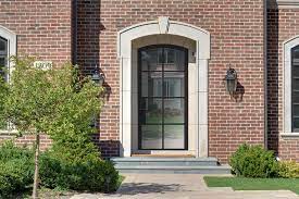 Arch Steel Exterior Doors Metal Grid