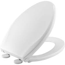 Caswell Never Loosen Elongated Antimicrobial Plastic Soft Close Toilet Seat White Mayfair By Bemis