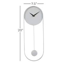 Cosmopolitan White Metal Wall Clock