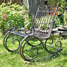 Tatiana Iron Rocking Garden Arm Chair