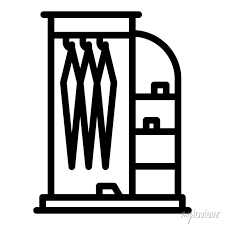 Office Wardrobe Icon Outline Office