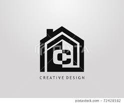 C Letter Logo Minimalist House Shape