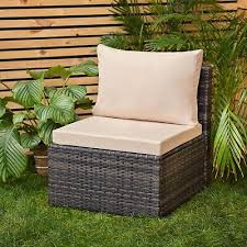 Grey Stone Beige Rattan Patio Furniture