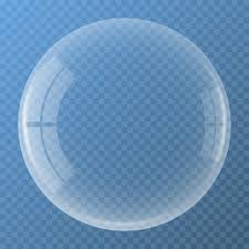 Bubble With Glare Icon On A Blue Background