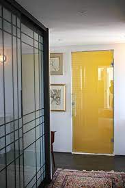 Golden Glass Door With Bespoke Pattern