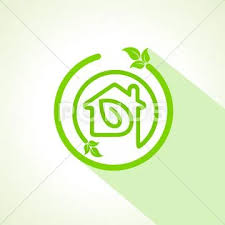 Eco Home Icon With Leaf Clip Art