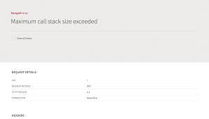 maximum call stack size exceeded with