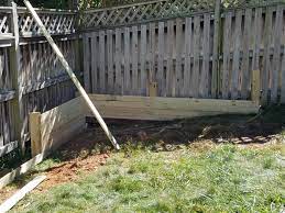 Raised Garden Bed Against Fence