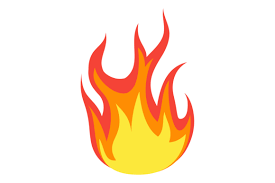 Cartoon Flame Burn Symbol Hot Fire