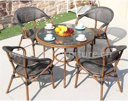 French Patio Bamboo Style Rattan Bistro