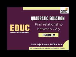 Educ Quadratic Equation Problem 1