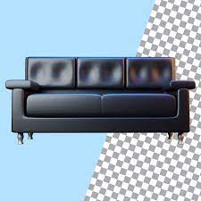 Cozy Lather Sofa Set Icon Isolated 3d