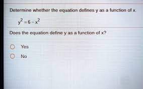 Equation Defines Y As A Function Of X Y