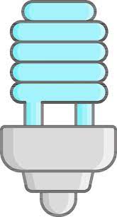 Spiral Bulb Icon Or Symbol In Cyan And