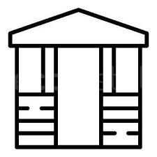 Gazebo Icon Outline Vector Pergola